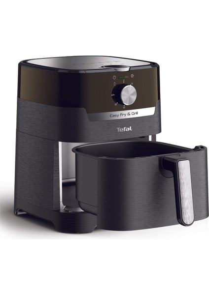 Geniş Kapasiteli Yağsız Fritöz, Çok Fonksiyonlu Airfryer 4,2 Litre Gri