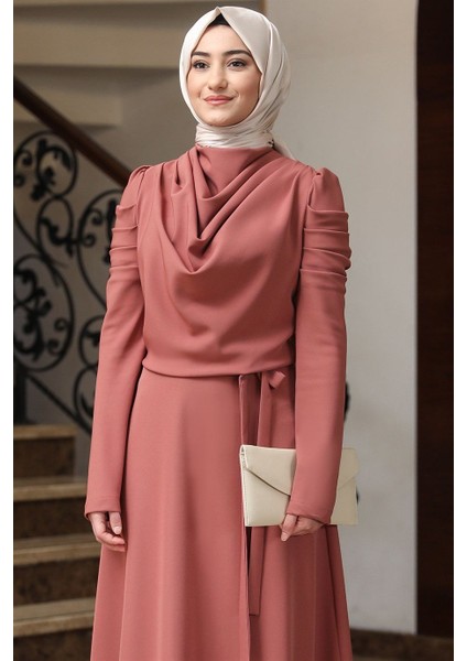 Kardelen Tesettür Elbise Kiremit fiyatları