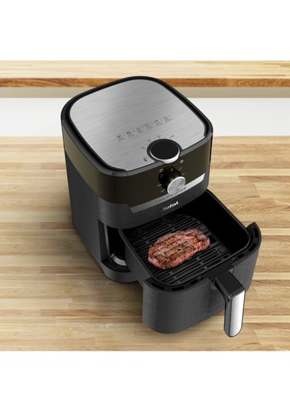 Geniş Kapasiteli Yağsız Fritöz, Çok Fonksiyonlu Airfryer 4,2 Litre Gri indirimleri