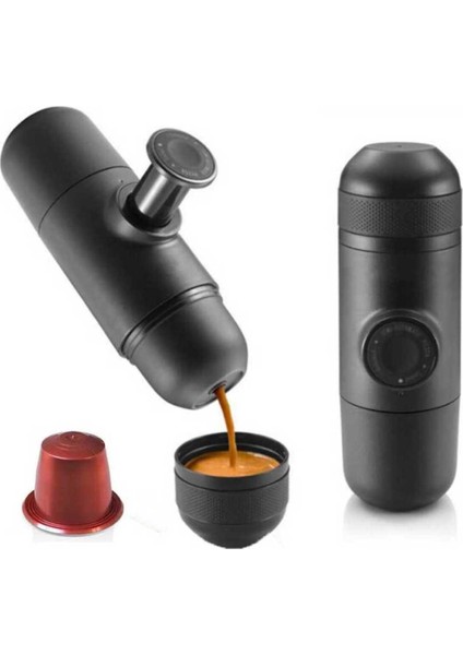 Taşınabilir Manuel Espresso Makinesi, Kapsüllü Kahve, 70 Ml, Pratik ve Hafif Tasarım