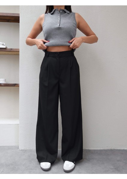 Pile Detay Palazzo Pantolon