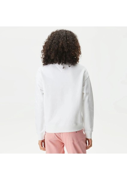 Tjw Armalı Kutu Kesim Bisiklet Yaka Kadın Beyaz Kazak DW0DW17325YBH fiyatları