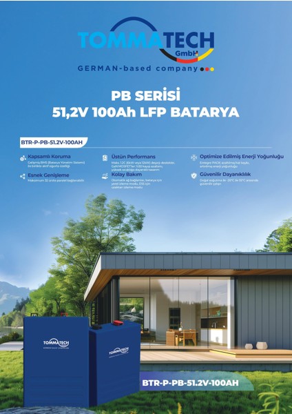 Modüler Serisi 51.2 V 102AH Pb Lfp Lityum Batarya modelleri