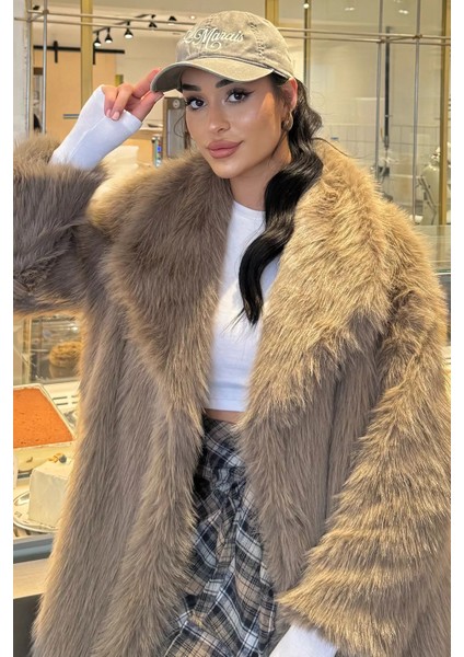 Kadın Astarlı Kürklü Uzun Mont P-00018371 fiyatları