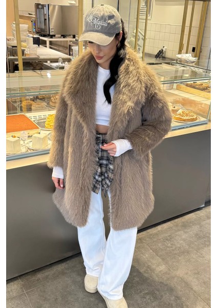 Kadın Astarlı Kürklü Uzun Mont P-00018371 modelleri