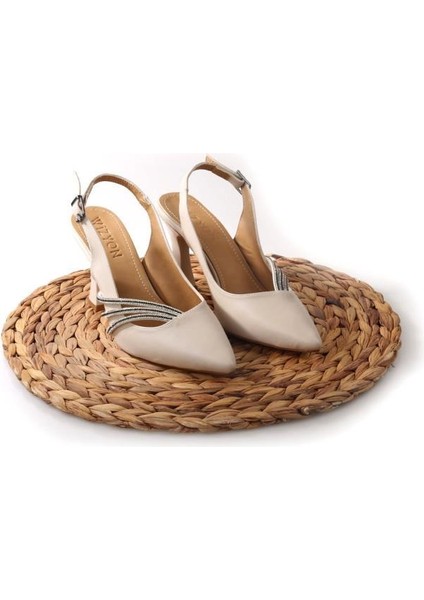 Wzy 02814 8,5 cm Topuklu Kadın Arkası Açık Stiletto Ayakkabı fırsatları