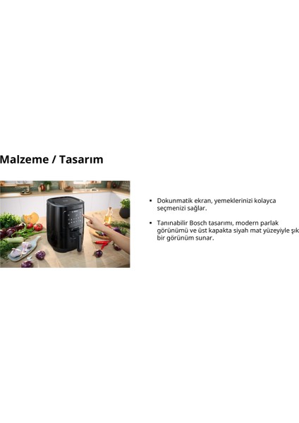 Hızlı ve Sağlıklı Pişirme Için Pratik Hava Fritöz Siyah Renkli indirimleri