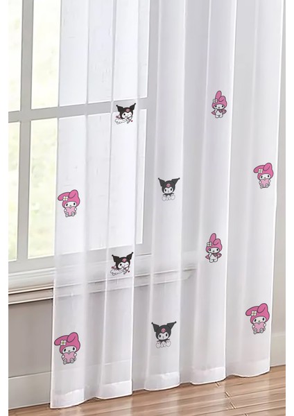 My Melodi ve Kuromili Kız Çocuk Odası Tül Perde (Pilesiz) Özel Ölçü Yapılır. indirimleri