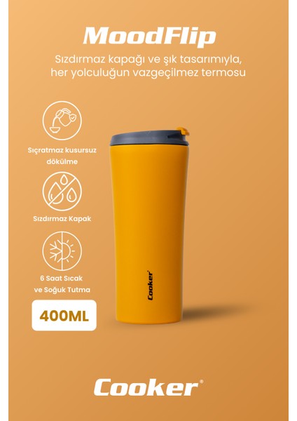 400 ml 304 Paslanmaz Çelik Termos – Çift Kat, Sızdırmaz, 6 Saat Sıcak & 24 Saat Soğuk fiyatları