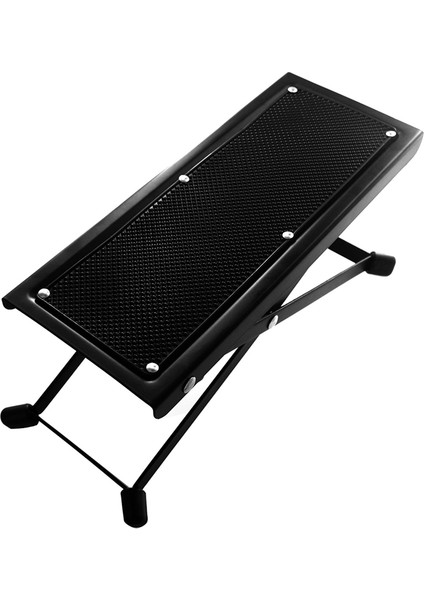 Gitar Ayağı 4 Pozisyon Yüksekliği Ayarlanabilir Katlanabilir Pedal Desteği Basamaklı Ayak Taburesi Siyah (Yurt Dışından)