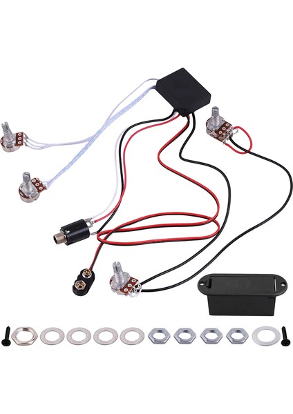 EQ-B2T Eq Preamp Devresi Elektrik Bas Bobini Gitar Aksesuarları Aktif Için Manyetik (Yurt Dışından)