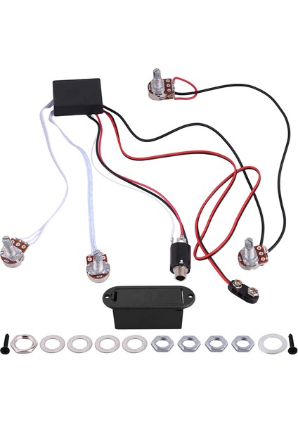 EQ-B2T Eq Preamp Devresi Elektrik Bas Bobini Gitar Aksesuarları Aktif Için Manyetik (Yurt Dışından) fiyatları