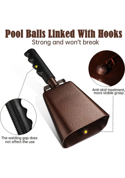 10 Çelik Inek Çanı/kulplu Gürültü Çıkarıcılar, Tezahürat Zilleri Sporu. Sağlam Okul El Çanları, Inek Çanları (Yurt Dışından) fırsatları