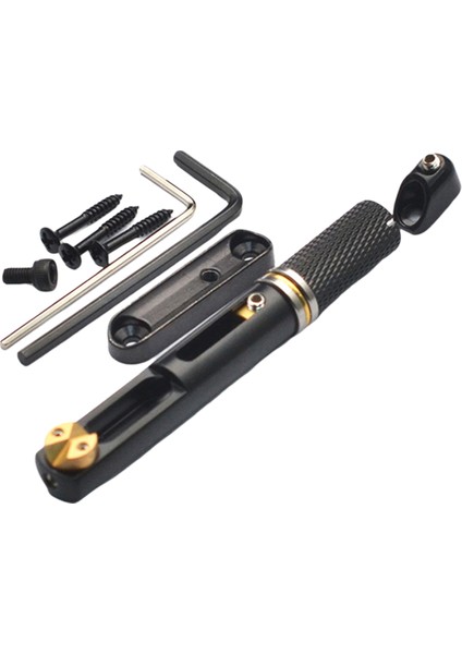 Siyah Için Anahtarlı Eyer Başsız Elektrik Gitar Köprüsü Kuyruk Parçası (Yurt Dışından)