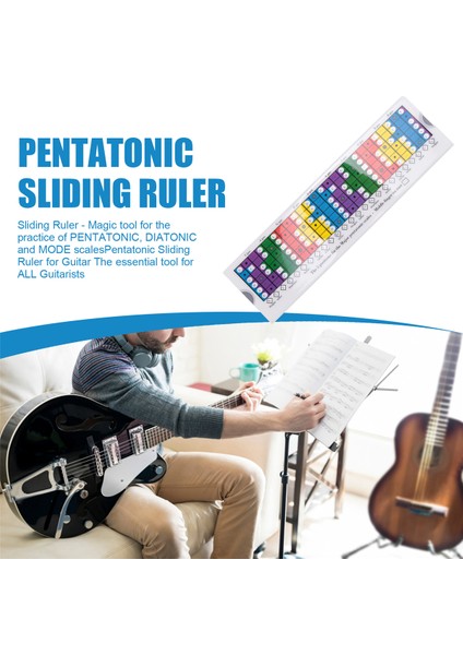 Pentatonik, Diatonik ve Mod Gamlarının/pentatonik'in Uygulaması Için Gitar Kayar Cetvel (Yurt Dışından) indirimleri