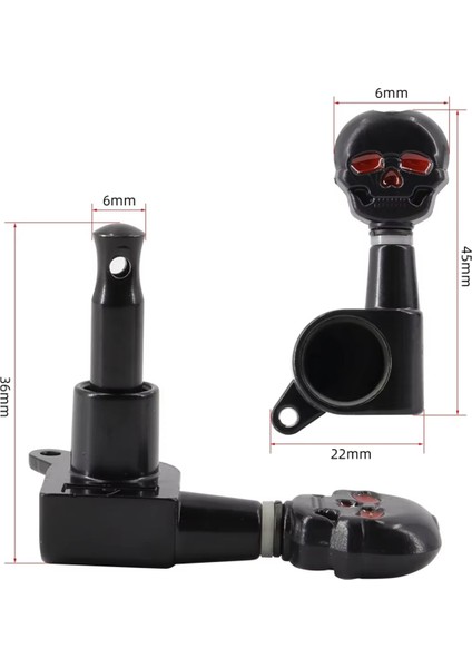 Adet Kafatası Başlı Gitar Akort Burgusu Metal Akort Burguları Elektrik Yedek Parçaları 6r (Yurt Dışından) modelleri