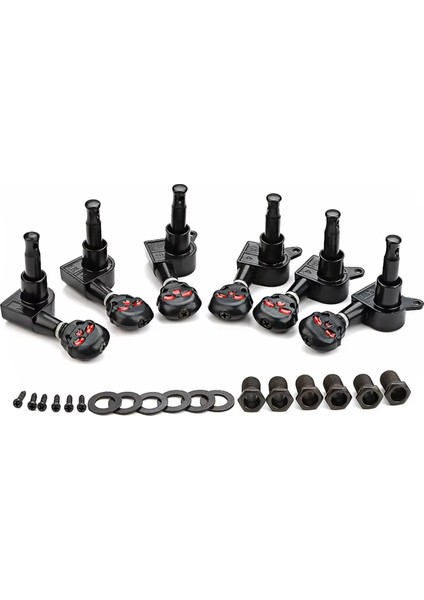 Adet Kafatası Başlı Gitar Akort Burgusu Metal Akort Burguları Elektrik Yedek Parçaları 6r (Yurt Dışından) indirimleri