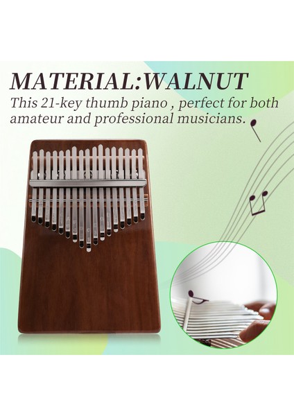Kalimba Başparmak Piyano Taşınabilir 17 Nota Ceviz Açık Delikli Yüksek Kaliteli Parmak (Yurt Dışından) indirimleri