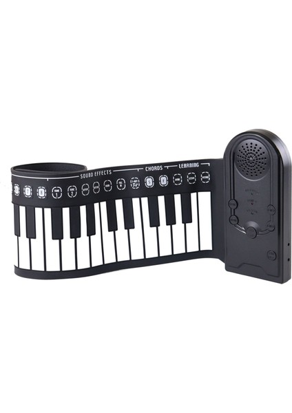 49 Tuşlu El Yapımı Piyano Hoparlörlü Taşınabilir Katlanabilir Çocuklar Için Başlangıç Öğretim Enstrümanı Siyah (Yurt Dışından) fırsatları