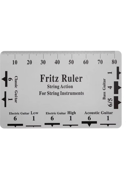 Gitar Tel Yüksekliği Ölçüm Aleti Çok Işlevli Özellikler Cetvel Kart Lutçu (Yurt Dışından)