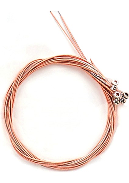 Klasik Gitar ve Ukulele Parçaları Aksesuarları Için 6'lı Saf Bakır Tellerden Oluşan 10 Set Kırmızı-Bakır Tel (Yurt Dışından) fırsatları