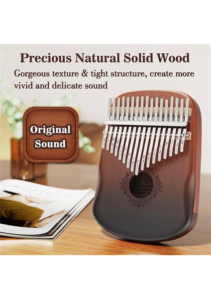 17 Tuşlu Kalimba Başparmak Piyanosu, Taşınabilir Parmak Piyanosu Müzik Aleti Çocuklar Yetişkinler Yeni Başlayanlar Müzik Tutkunları (Yurt Dışından) modelleri