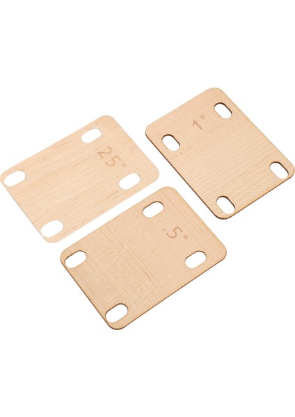 Adet Gitar Sap Takozları, Masif Akçaağaç Takoz Koruması 0.25, 0.5 ve 1 Derece Plaka Aracı (Yurt Dışından) modelleri