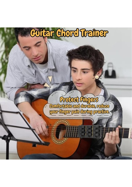 Gitar Akor Eğitmen Aracı Öğrenme Sistemi Yardımcı Parmak Öğretim Yardımı Başlangıç Seviyesine Uygun (Yurt Dışından) fırsatları