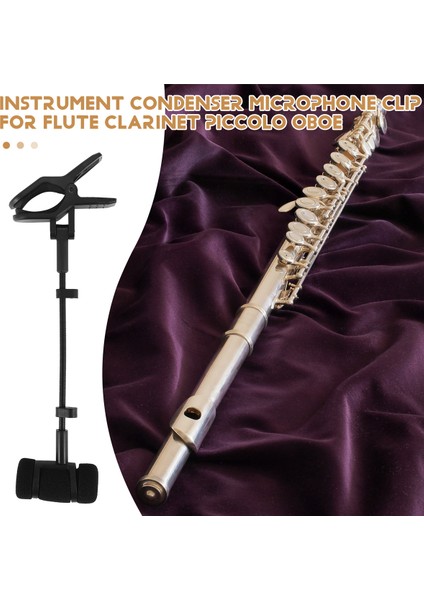 Enstrüman Kondansatör Mikrofon Klipsi Flüt Klarnet Piccolo Obua Evrensel Stand Braketleri Mikrofon Raf Montajı (Yurt Dışından) fırsatları