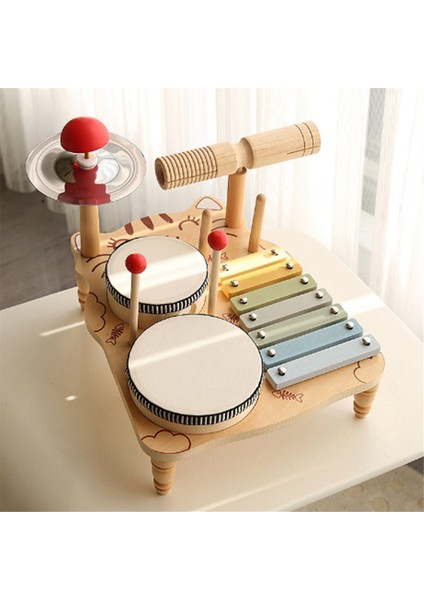 Çocuklar Için Davul Seti Küçük Çocuklar Için Ahşap Erken Eğitim Başlangıç Perküsyon Müzik Masası Çocuk Rafı (Yurt Dışından) fiyatları