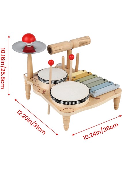 Çocuklar Için Davul Seti Küçük Çocuklar Için Ahşap Erken Eğitim Başlangıç Perküsyon Müzik Masası Çocuk Rafı (Yurt Dışından) fırsatları