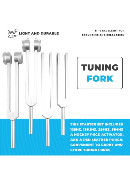 Şifa Için Diyapazon Seti 128Hz, 136.1Hz, 256Hz, 384Hz & Aktivatör, Şifa, Ses Terapisi, Vücudu Koru (Yurt Dışından) fırsatları