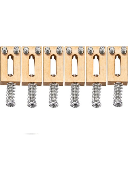 6 Set Köprü Eyeri Masif Pirinç Elektrik Gitar Kod Tel Çekme (Gümüş) (Yurt Dışından) indirimleri