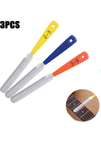 3'lü Paket Çift Taraflı Gitar Somunu Yivli Eyer Dosyası Luthier Çelik Perde Bas Mandolin Onarım Aracı (Yurt Dışından) modelleri