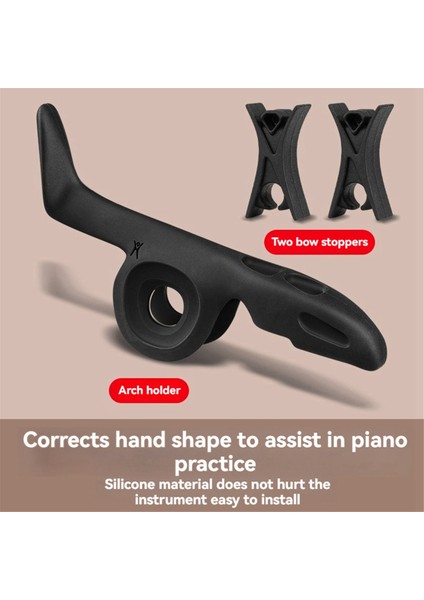 Silikon Keman Düzeltme Duruş Kavrama Yay Poz Ortezleri Düzeltme Kemancı Aksesuarı Parmak Eğitim Aracı Siyah (Yurt Dışından) fiyatları