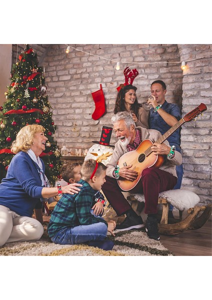 12 Adet Bileklik Ziller Bilezikler Jingle Müzikal Ayak Bileği Ritim Enstrümanı Çocuklar Için Noel Partisi Hediyeleri-A (Yurt Dışından) fırsatları