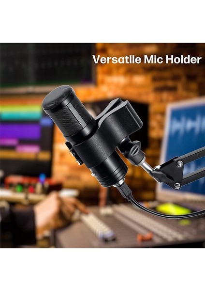 2 Adet Mikrofon Klipsi Tutucu, 5/8 Inç Erkek - 3/8 Vida Adaptörü ile Ayarlanabilir Mikrofon Tutucu Kelepçesi (Yurt Dışından) fırsatları