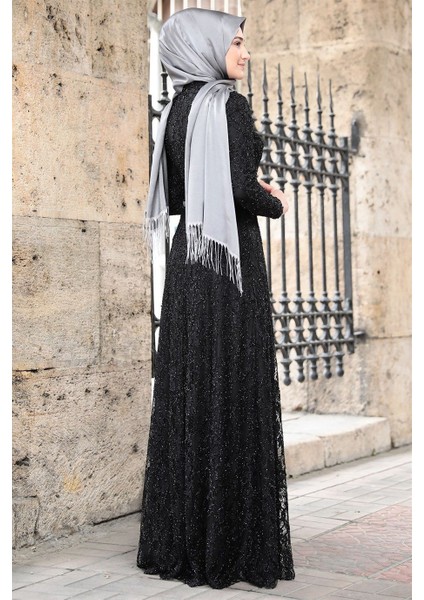 Ipek Tesettür Abiye Siyah modelleri