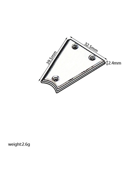 Elektrik Bas Aksesuarı Için 3 Katmanlı Üçgen Gitar Truss Rod Kapağı Delik Plakası (Yurt Dışından)