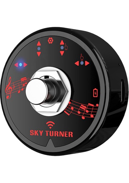 Kablosuz Bluetooth Sayfa Çevirici Gitar Piyano Nota Ekran Çizici Uzaktan Kamera Kontrol Cihazı (Yurt Dışından)