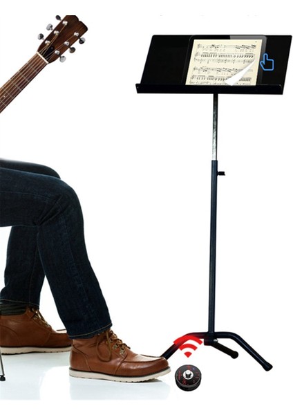 Kablosuz Bluetooth Sayfa Çevirici Gitar Piyano Nota Ekran Çizici Uzaktan Kamera Kontrol Cihazı (Yurt Dışından) modelleri