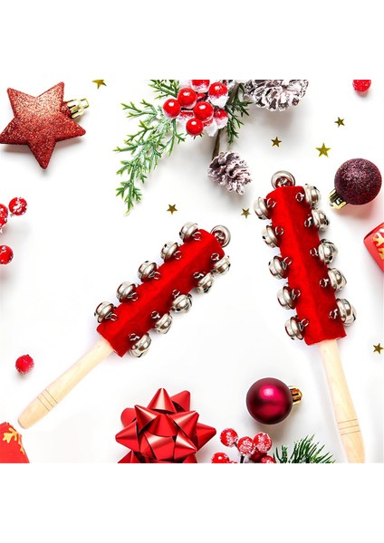 Adet Noel Çanları Ahşap Saplı Jingle Enstrüman Müzikal El Çanı Perküsyon (Yurt Dışından) modelleri