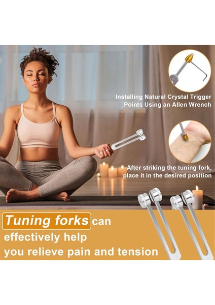 Şifa Için Diyapazon Seti 128Hz 136Hz 256Hz 384Hz Aktivatör Şifa, Ses Terapisi, Vücudu Koru (Yurt Dışından) modelleri