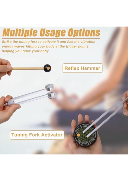 Şifa Için Diyapazon Seti 128Hz 136Hz 256Hz 384Hz Aktivatör Şifa, Ses Terapisi, Vücudu Koru (Yurt Dışından) indirimleri