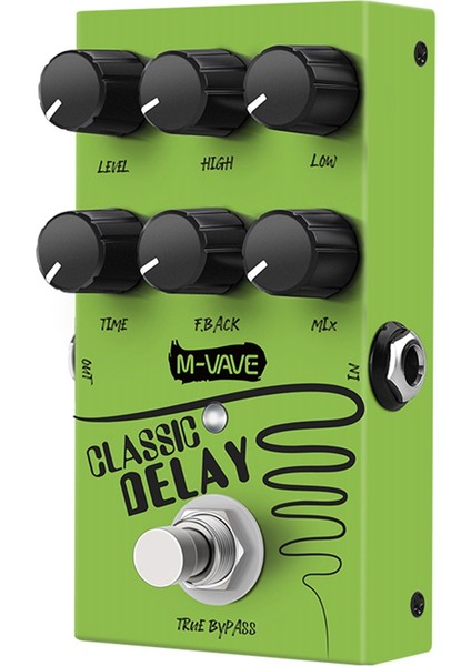 Klasik Gecikme Gitar Efekt Pedalı, Elektrik Bas Için Gerçek Bypass 600MS Zaman Efekt Pedalı (Yurt Dışından)