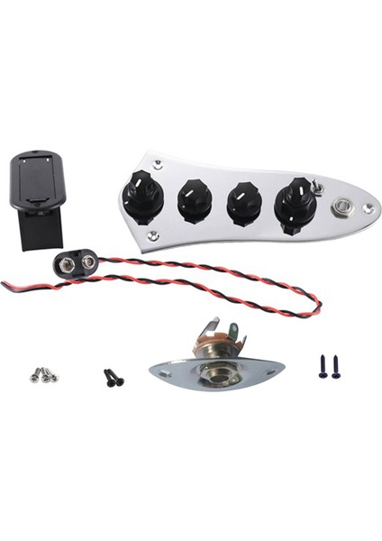 4/5 Telli Bas Gitar Parçaları Için 6,5 mm Soket Parçalı Evrensel 5 Yüklü Kontrol Plakası -08 (Yurt Dışından)