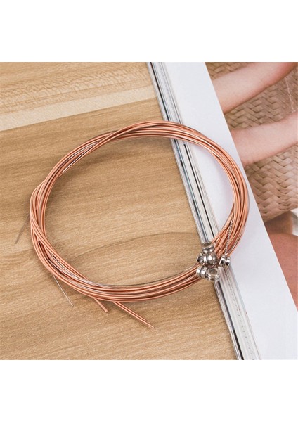 Klasik Gitar ve Ukulele Parçaları Aksesuarları Renkli Tel Için 6'lı 10 Set Saf Bakır Tel (Yurt Dışından) fiyatları