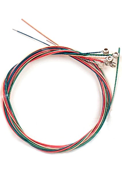 Klasik Gitar ve Ukulele Parçaları Aksesuarları Renkli Tel Için 6'lı 10 Set Saf Bakır Tel (Yurt Dışından) indirimleri