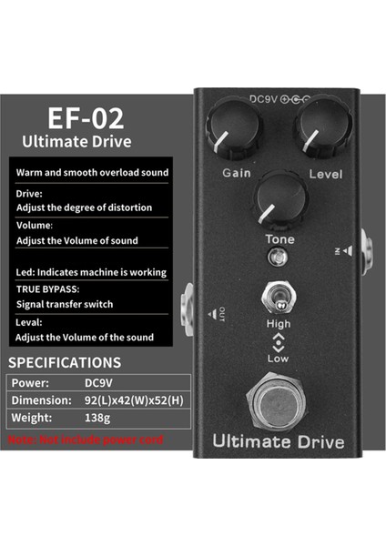 Elektrik Gitar Efekt Pedalı Mini Ultimate Drive Bas Pedalları (Yurt Dışından) indirimleri