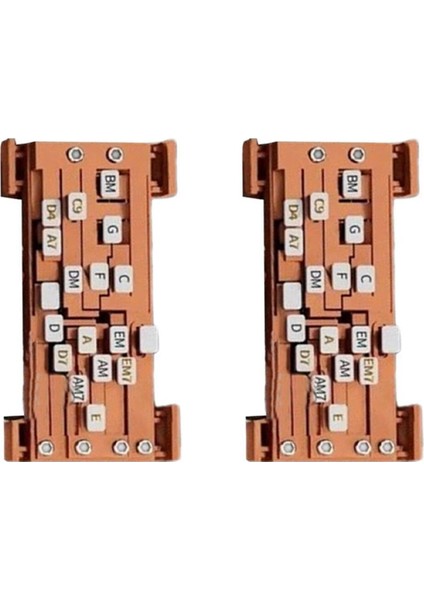 Yeni Başlayanlar Için 2 Adet Kahverengi Gitar Asistanı Aleti - Otomatik Akor Yapıcı Folk (Yurt Dışından)